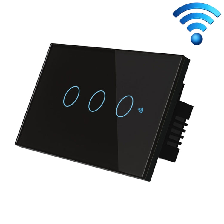 Interruptor de luz inteligente TC120 Wifi con pantalla táctil de vidrio y control por voz, funciona con Alexa Echo y Google Home.