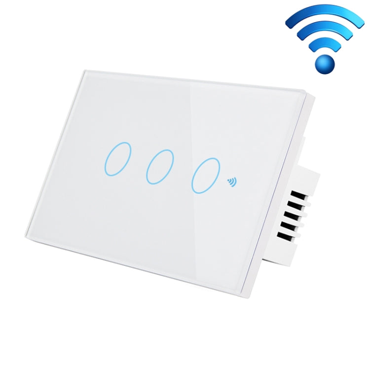 Interruptor de luz inteligente TC120 Wifi con pantalla táctil de vidrio y control por voz, funciona con Alexa Echo y Google Home.