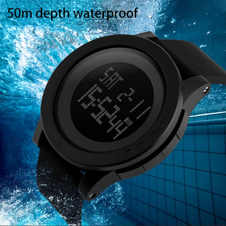 SKMEI 1142 Multifunctional Men Outdoor Sports Noctilucent Waterproof Silica Gel Digital Watch