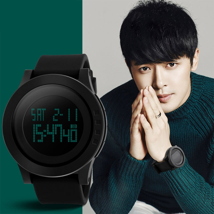 SKMEI 1142 Multifunctional Men Outdoor Sports Noctilucent Waterproof Silica Gel Digital Watch