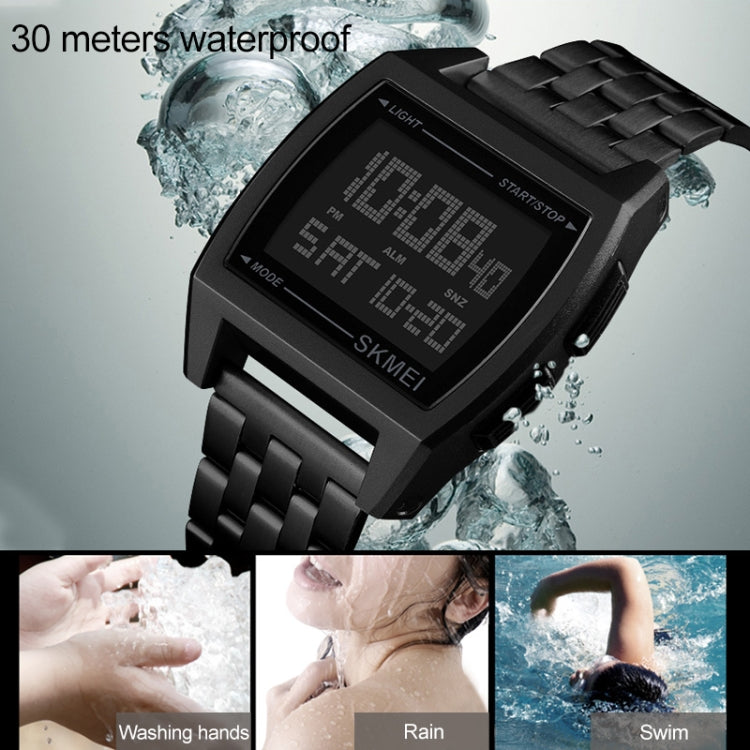 SKMEI 1368 Multifunctional Men Outdoor Sports Noctilucent Waterproof Digital Watch