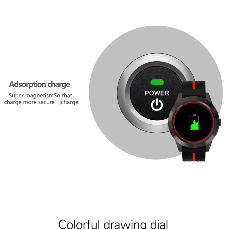 Reloj inteligente N6 con pantalla TFT de 1,3 pulgadas, MTK2502C, Bluetooth 4.0, correa de silicona, monitor de frecuencia cardíaca, podómetro, monitor de sueño y recordatorio de sedentarismo.