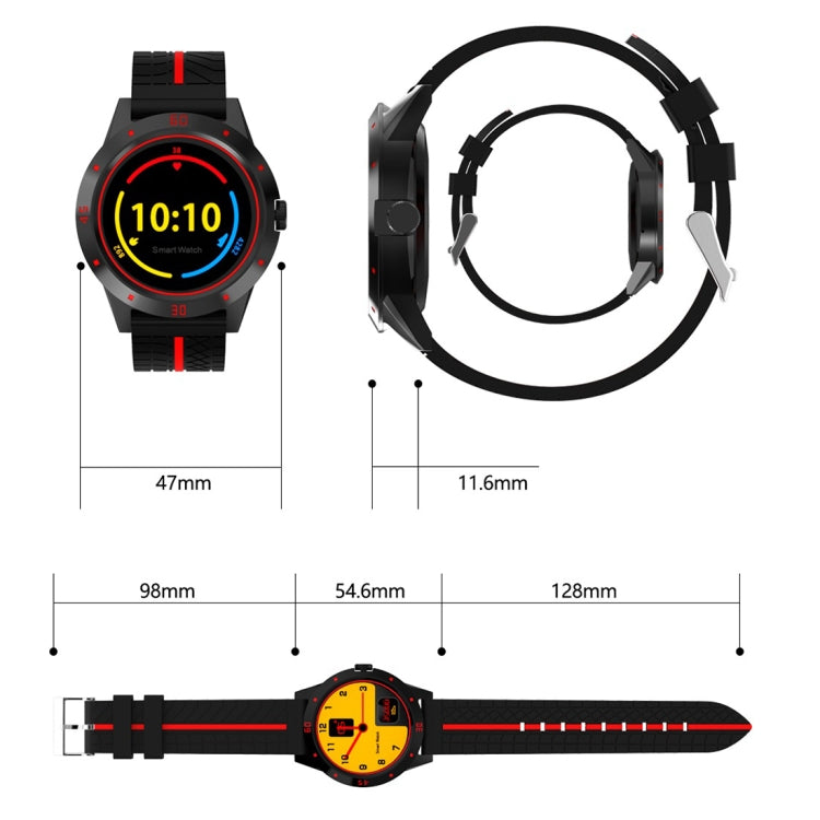 Reloj inteligente N6 con pantalla TFT de 1,3 pulgadas, MTK2502C, Bluetooth 4.0, correa de silicona, monitor de frecuencia cardíaca, podómetro, monitor de sueño y recordatorio de sedentarismo.