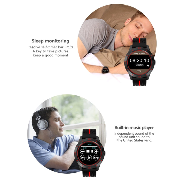 Reloj inteligente N6 con pantalla TFT de 1,3 pulgadas, MTK2502C, Bluetooth 4.0, correa de silicona, monitor de frecuencia cardíaca, podómetro, monitor de sueño y recordatorio de sedentarismo.