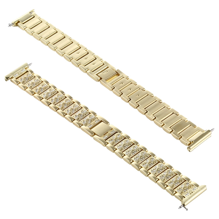 For Fitbit Versa Diamond-studded Stainless Steel Watch Band