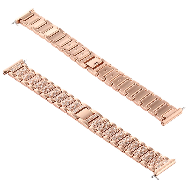 For Fitbit Versa Diamond-studded Stainless Steel Watch Band