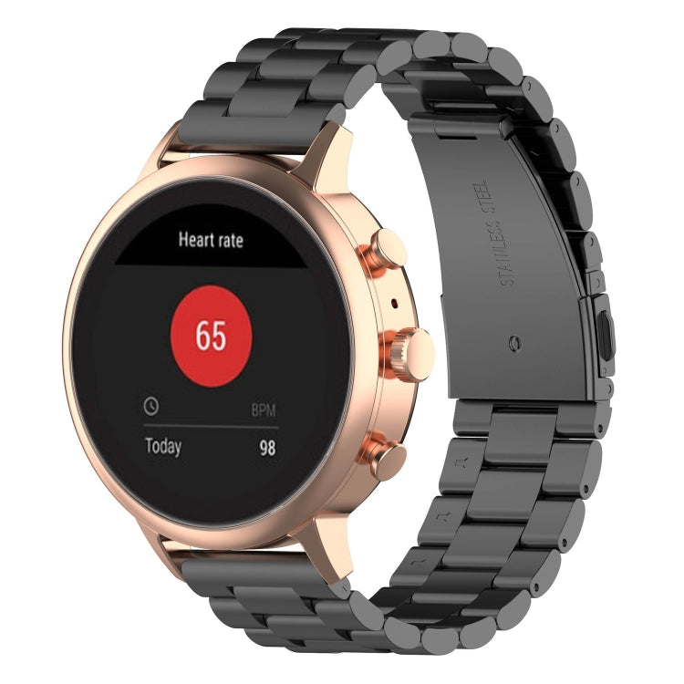 Correa de acero de 18 mm para Fossil Sport para mujer, Charter HR y Gen 4 Q Venture HR.
