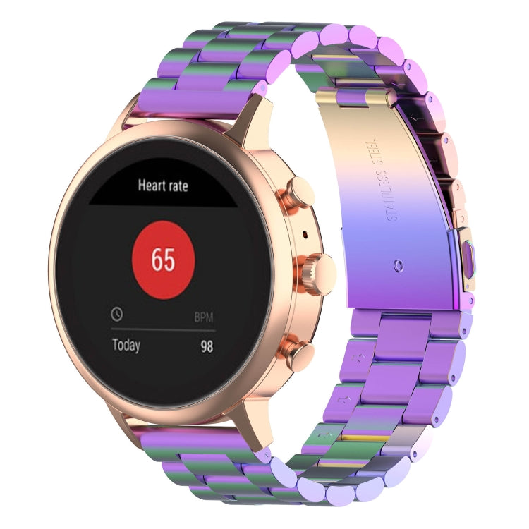 Correa de acero de 18 mm para Fossil Sport para mujer, Charter HR y Gen 4 Q Venture HR.