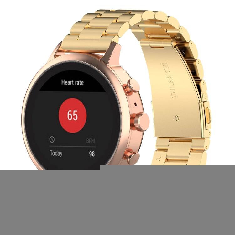Correa de acero de 18 mm para Fossil Sport para mujer, Charter HR y Gen 4 Q Venture HR.