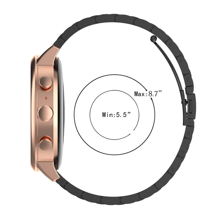 Correa de acero de 18 mm para Fossil Sport para mujer, Charter HR y Gen 4 Q Venture HR.