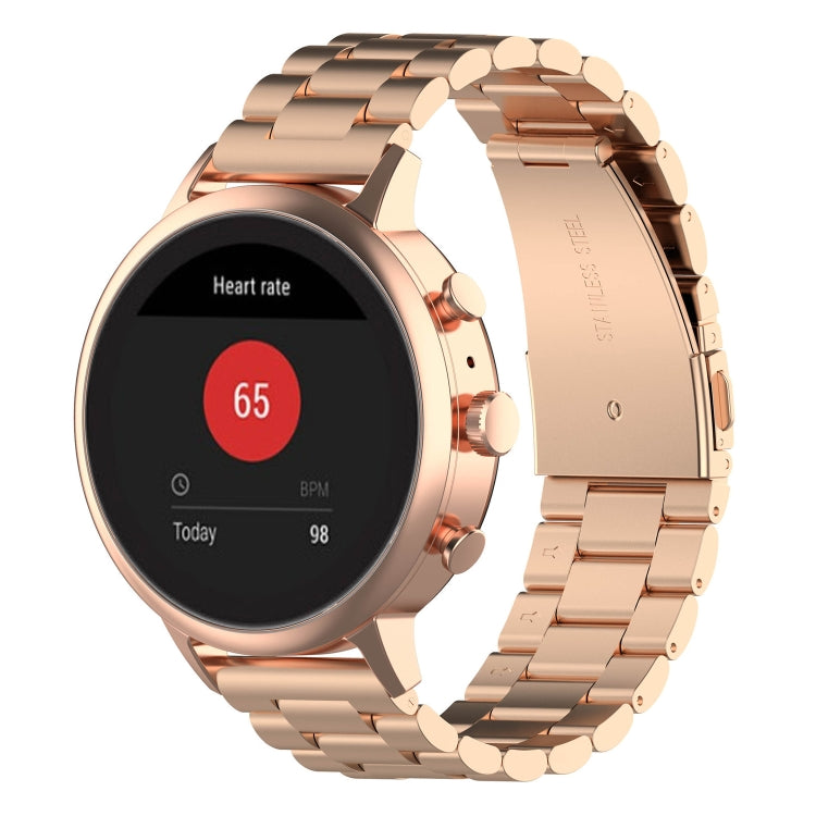 Correa de acero de 18 mm para Fossil Sport para mujer, Charter HR y Gen 4 Q Venture HR.