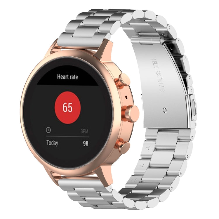 Correa de acero de 18 mm para Fossil Sport para mujer, Charter HR y Gen 4 Q Venture HR.