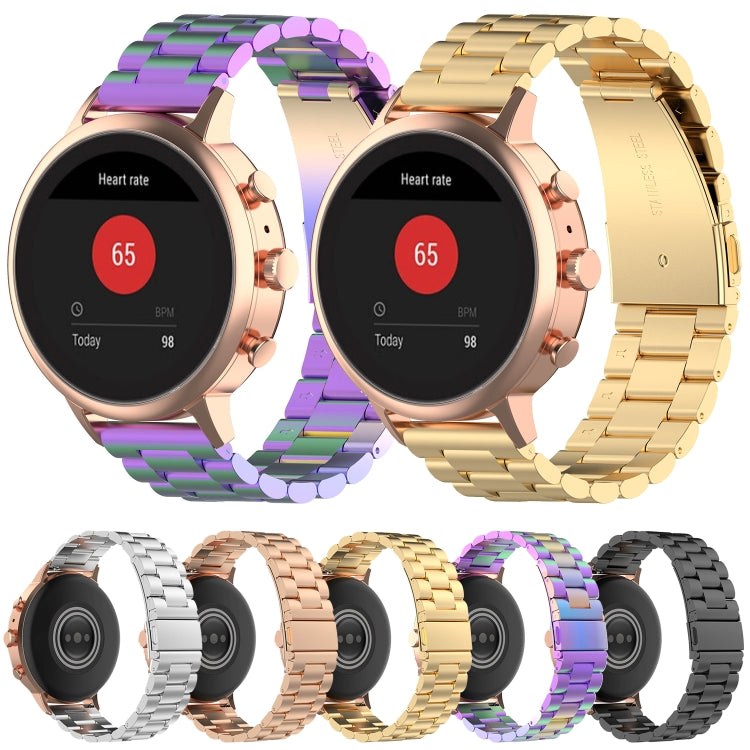 Correa de acero de 18 mm para Fossil Sport para mujer, Charter HR y Gen 4 Q Venture HR.