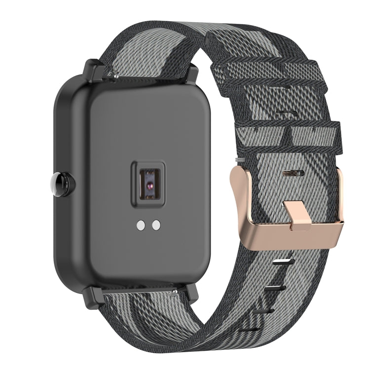 20mm Stripe Weave Nylon Wrist Strap Watch Band for Huami Amazfit GTR 42mm / GTS / BIP / BIP Lite