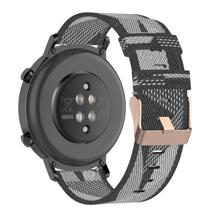Bracelet de montre en nylon tissé à rayures de 20 mm pour Huawei GT 2 42 mm / Honor Magic Watch 2 42 mm