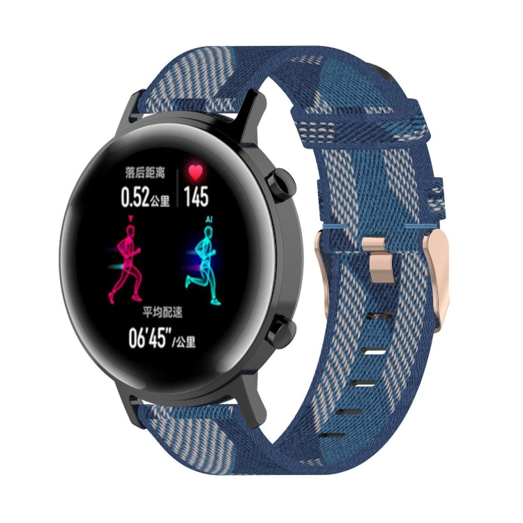 Bracelet de montre en nylon tissé à rayures de 20 mm pour Huawei GT 2 42 mm / Honor Magic Watch 2 42 mm