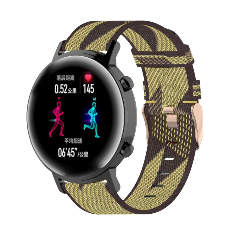 Bracelet de montre en nylon tissé à rayures de 20 mm pour Huawei GT 2 42 mm / Honor Magic Watch 2 42 mm