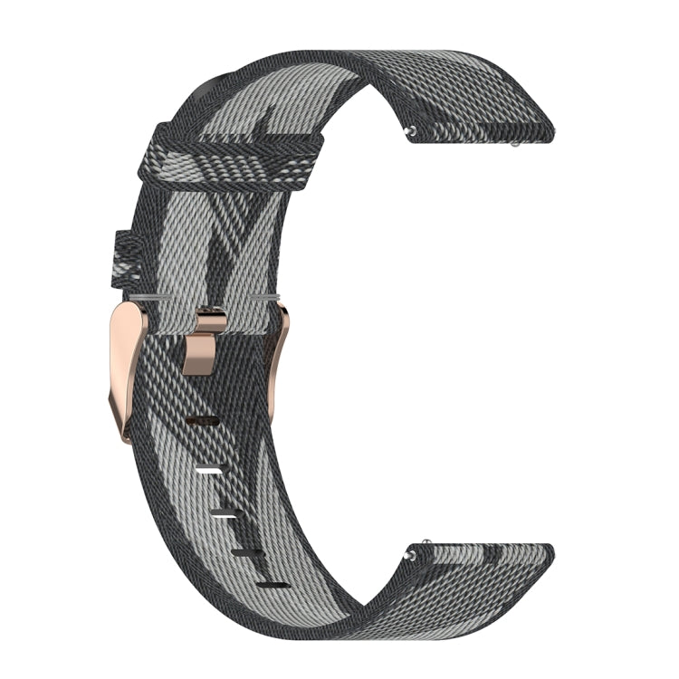 Bracelet de montre en nylon tissé rayé 22 mm pour montre connectée hybride Fossil HR, Explorist HR et Sport pour homme de 4e génération