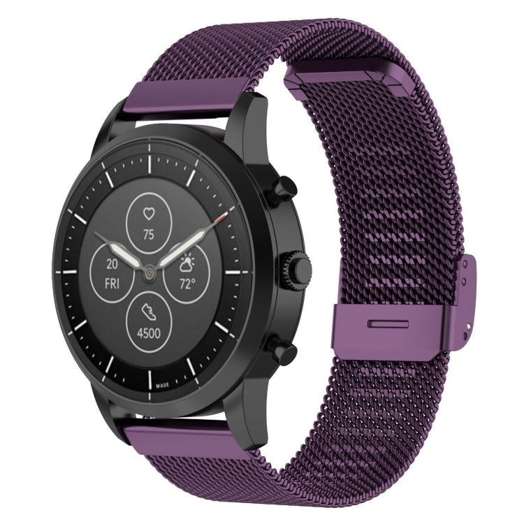 Bracelet de montre en maille métallique 22 mm pour montre connectée hybride Fossil HR, Explorist HR de 4e génération pour homme, sport pour homme