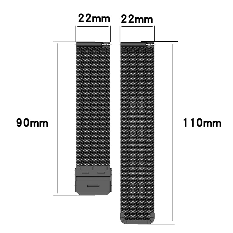 Bracelet de montre en maille métallique 22 mm pour montre connectée hybride Fossil HR, Explorist HR de 4e génération pour homme, sport pour homme