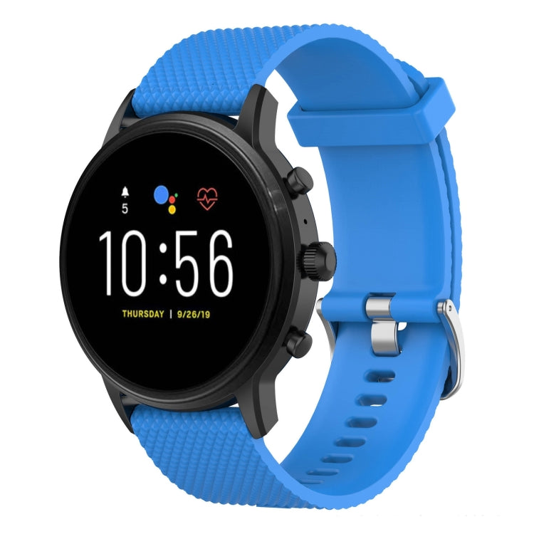 22mm Texture Silicone Wrist Strap Watch Band for Fossil Gen 5 Carlyle, Gen 5 Julianna, Gen 5 Garrett, Gen 5 Carlyle HR