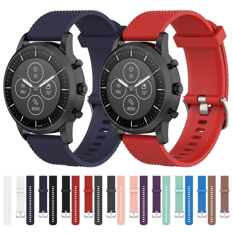 22mm Texture Silicone Wrist Strap Watch Band for Fossil Hybrid Smartwatch HR, Male Gen 4 Explorist HR, Male Sport