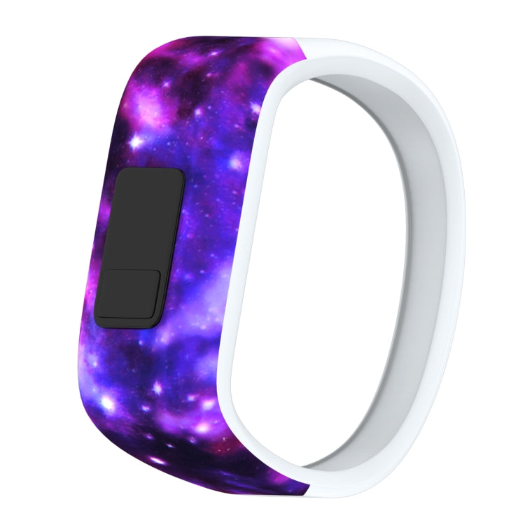 Colourful Feathers Pattern Silicone Sport Watch Band for Garmin Vivofit JR, Size: Small