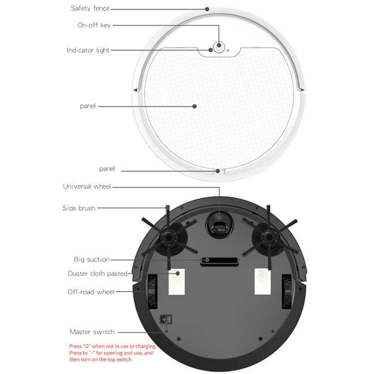 BOWAI OB8S Household Intelligent Path Charging Sweeping Robot, OB8S (Black), OB8S (White)