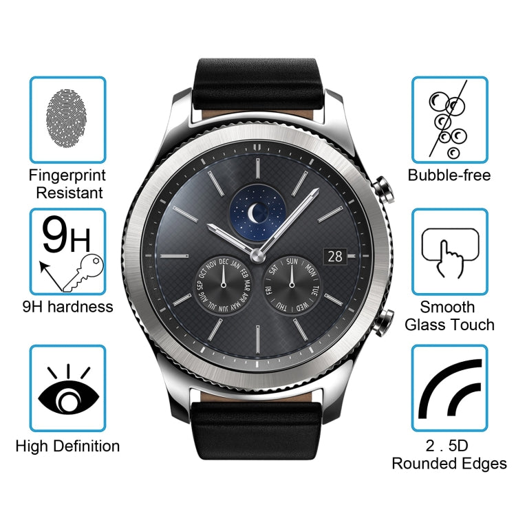 2 PCS ENKAY Hat-Prince for Samsung Gear S3 Smart Watch 0.2mm 9H Surface Hardness 2.15D Explosion-proof Tempered Glass Screen Film