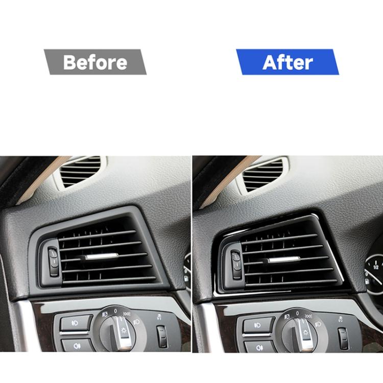 Adhesivo decorativo para el marco de la salida de aire lateral del coche BMW Serie 5 F10 2011-2017, volante a la izquierda.