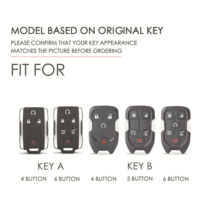 For Chevrolet GMC / Colorad 4-button C159 Car Key Leather Protective Case, 4-button
