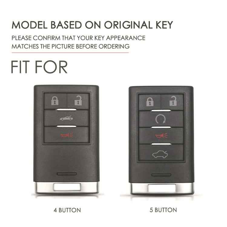 For Cadillac 5-button C091 Car Key Leather Protective Case, C091
