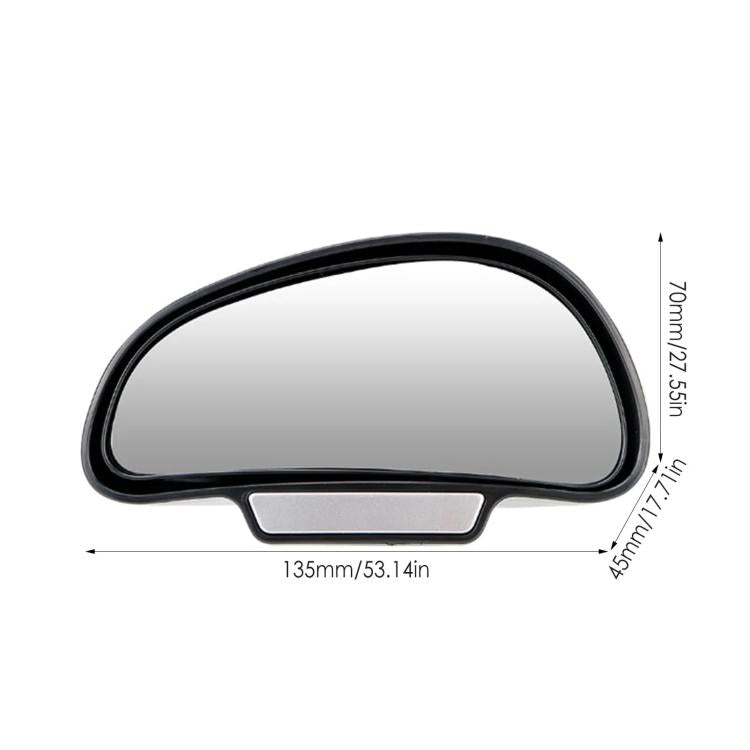 3R-091 Car Blind Spot Left Rear View Wide Angle Adjustable Mirror, 3R-091 (Black), 3R-091