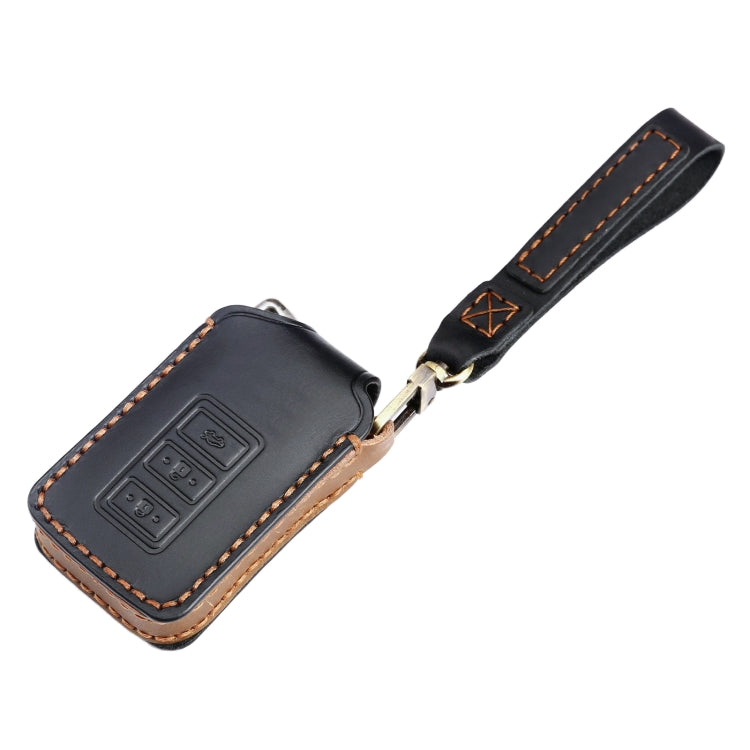 For Lexus 3-button Hallmo Car Cowhide Leather Key Protective Cover Key Case, C128