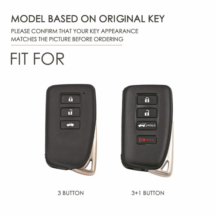 For Lexus 3-button Hallmo Car Cowhide Leather Key Protective Cover Key Case, C128