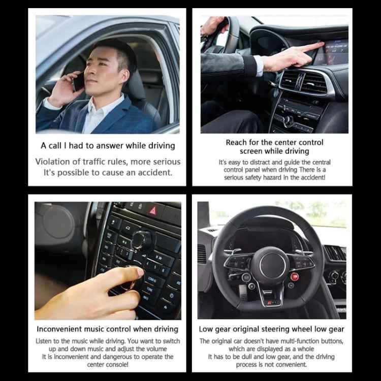 Multifunctional Car Cup Holder Wireless Knob Button Steering Wheel Button Remote Control without Light