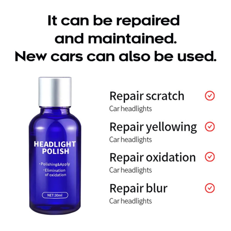 Car Headlight Scratch Yellowing Repair Fluid Set, Capacity: 30ml, 30ml