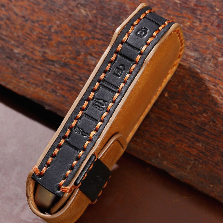 For Kia 3-button Hallmo Car Cowhide Leather Key Protective Cover Key Case, C115