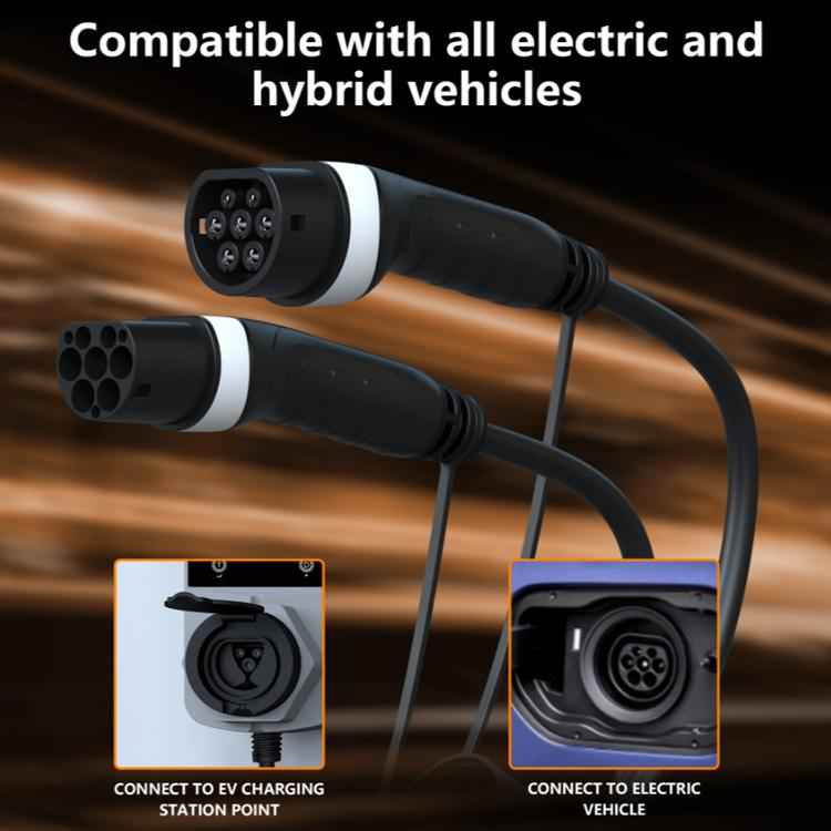 Feyree European Standard New Energy Electric Vehicle Charging Pile Double-ended Extension Cable, 250V 32A
