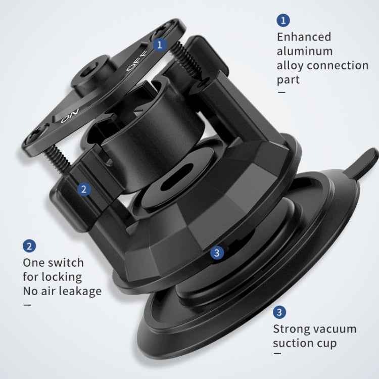 UBA-P1L Car Flexible Tablet Suction Cup Clamp Holder with Extension Rod without Remote Control