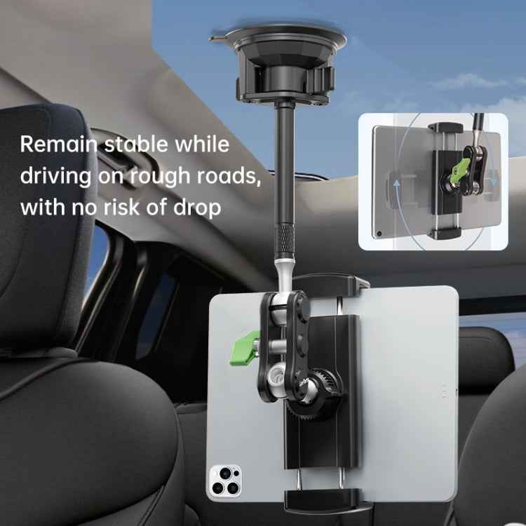 UBA-P1L Car Flexible Tablet Suction Cup Clamp Holder with Extension Rod without Remote Control