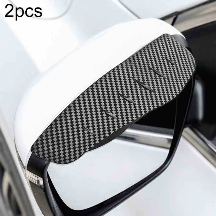 Car Rear View Mirror Rain Eyebrow Cover Catering Mirror PVC Carbon Fiber Pattern Rain Shield