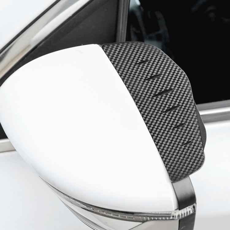 Car Rear View Mirror Rain Eyebrow Cover Catering Mirror PVC Carbon Fiber Pattern Rain Shield