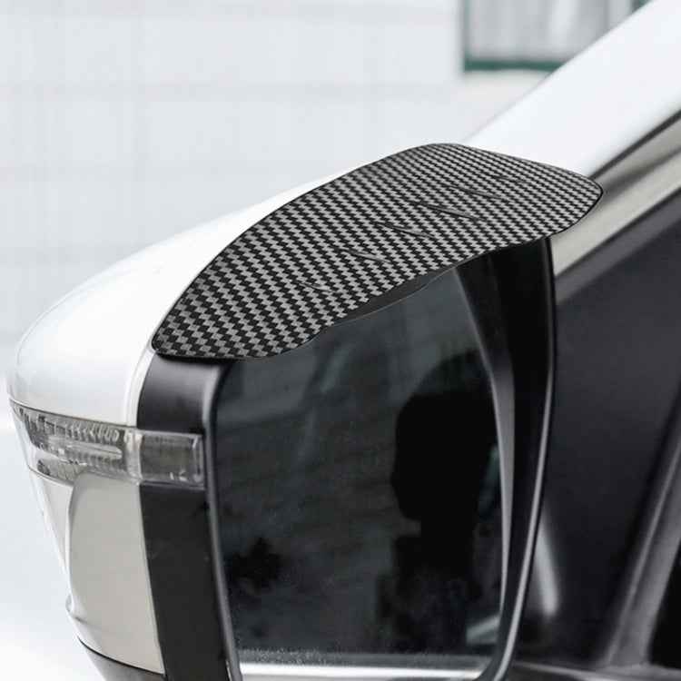 Car Rear View Mirror Rain Eyebrow Cover Catering Mirror PVC Carbon Fiber Pattern Rain Shield