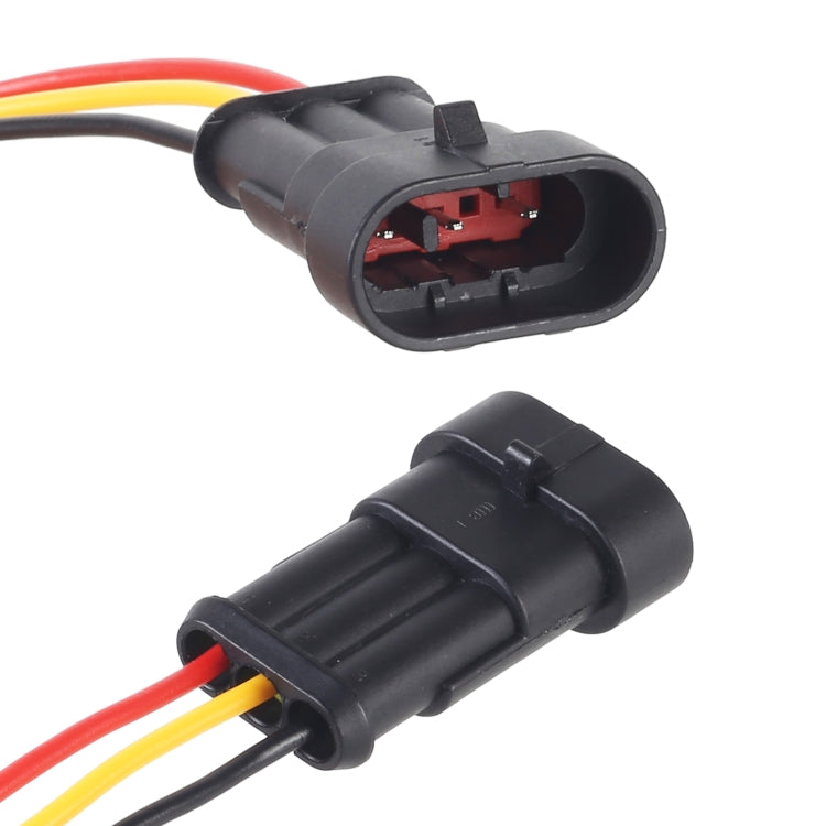 10pcs 2P Car Waterproof Plug Car Connector Plug-In, Length:10cm