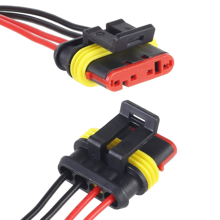 10pcs 3P Car Waterproof Plug Car Connector Plug-In, Length:10cm