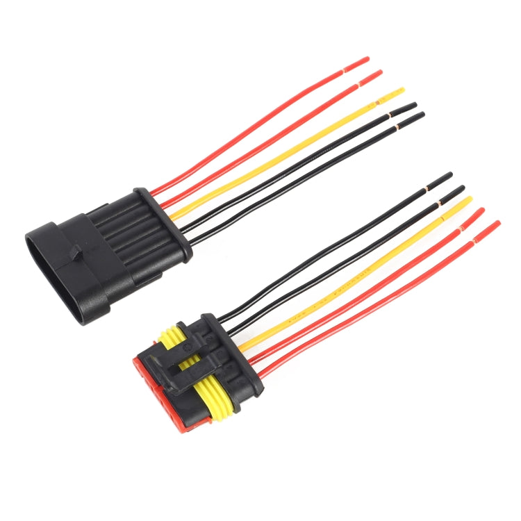 10pcs 4P Car Waterproof Plug Car Connector Plug-In, Length:10cm