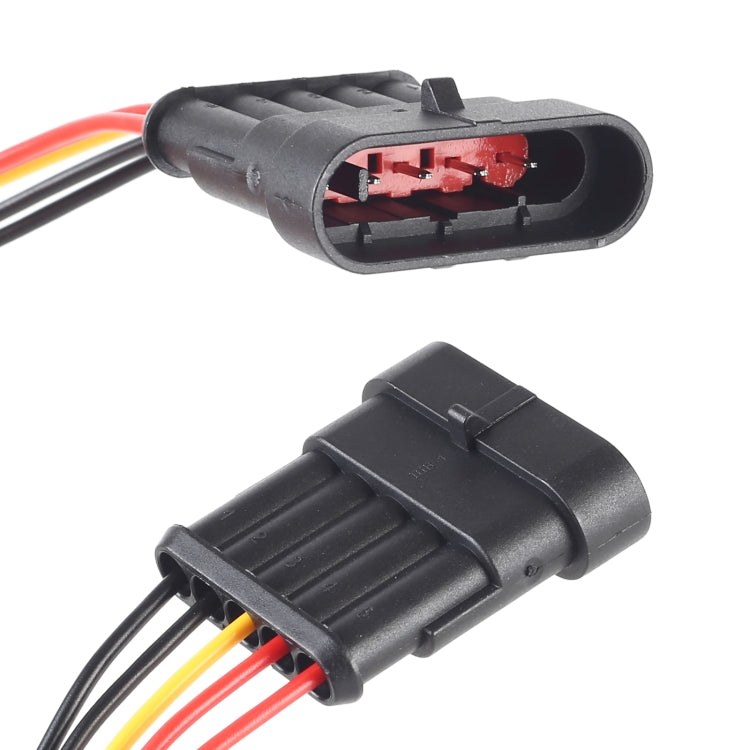 10pcs 4P Car Waterproof Plug Car Connector Plug-In, Length:10cm