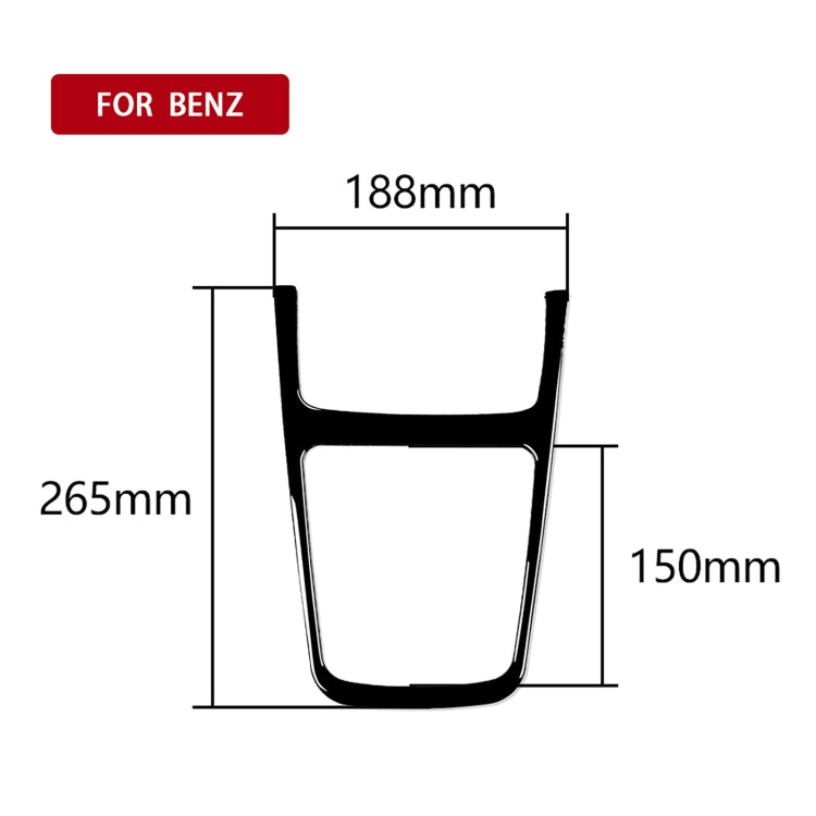 Car Central Control Storage Box Frame Decorative Sticker For Mercedes-Benz A-class 2013-2018 / CLA 2013-2017 / GLA 2015-2018, Left and Right Drive Universal, For A-class 2013-2018, Central Control Frame