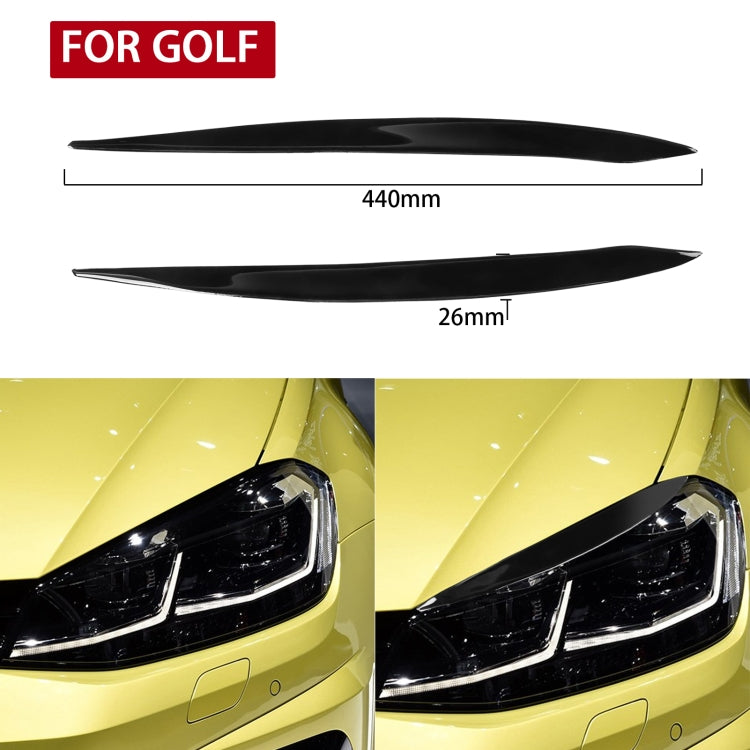 Pair Car Lamp Eyebrow Soft Decorative Sticker for Volkswagen Golf 7 / 7.5 2013-2018, For Volkswagen Golf 7 / 7.5 2013-2018